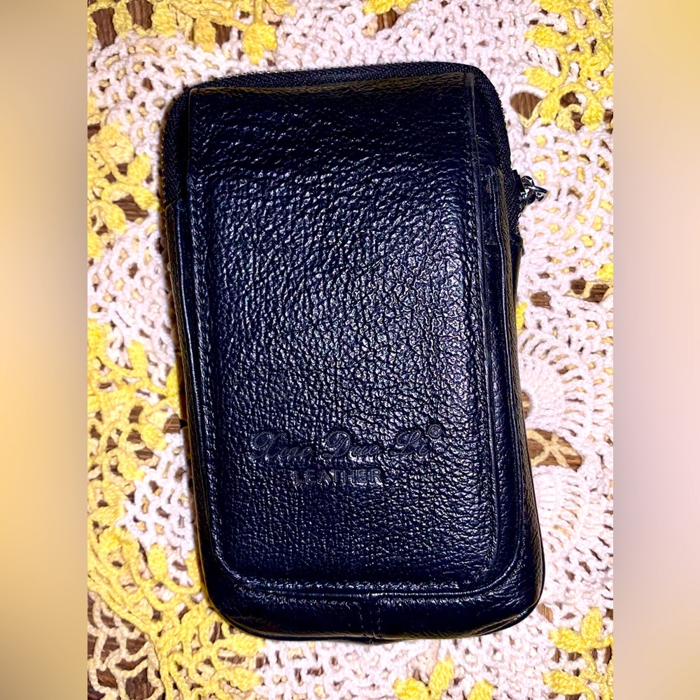 🤩 3/💲10 Vintage Belt Bag Black Pebbled Leather